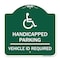 Signmission Handicapped Parking Vehicle Id Required Handicapped Heavy-Gauge Alum Sign, 18" x 18", GW-1818-23912 A-DES-GW-1818-23912 - alternate 1